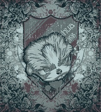 憤怒狗狗的矢量插畫