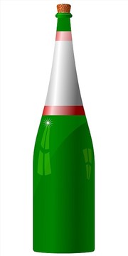 綠色瓶矢量插畫