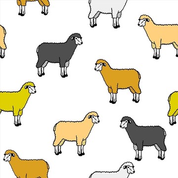 绵羊和公羊无缝壁纸
