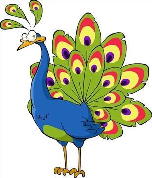 孔雀矢量插畫