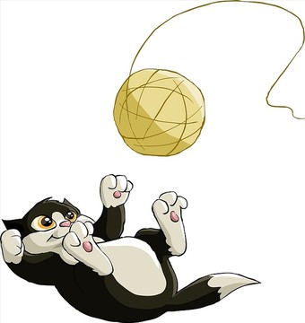 在玩毛線的插圖