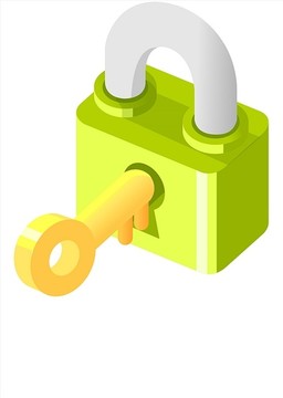 鎖和鑰匙矢量插畫(huà)