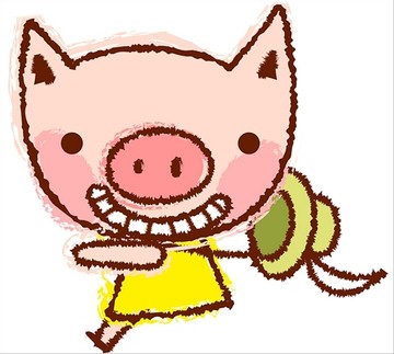 小豬矢量插畫