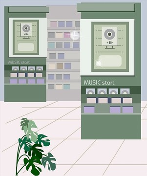 唱片店內