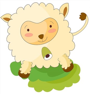 卡通綿羊插畫