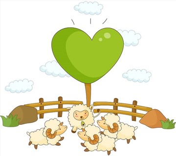 卡通綿羊插畫(huà)