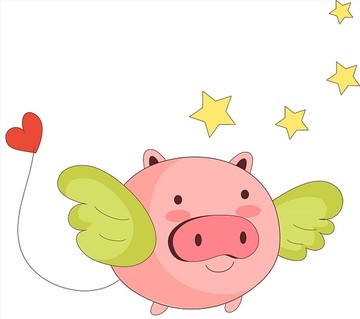 小豬矢量插畫