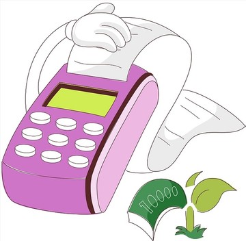 小票機矢量插畫