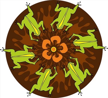 綠色青蛙花