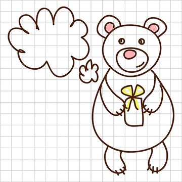 可爱熊插画