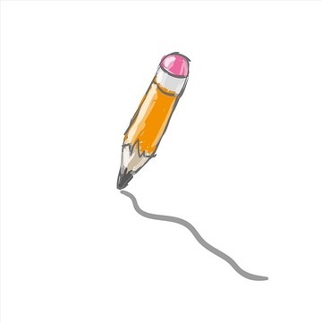 鉛筆插畫矢量圖