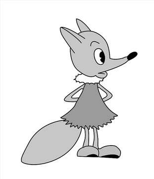小狐狸绘制矢量插画