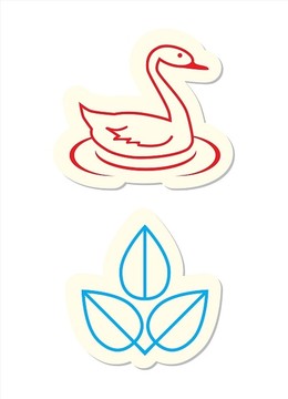 天鵝和葉子圖標(biāo)