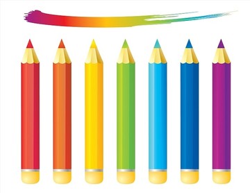 彩虹色铅笔集