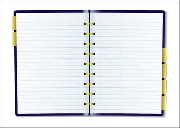 日记空白rulled线两页