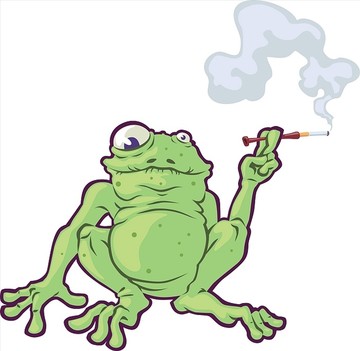 吸烟的青蛙