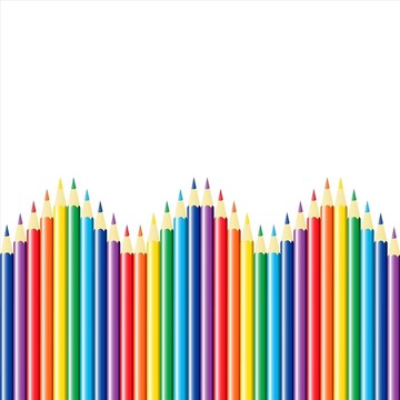 彩色铅笔矢量图