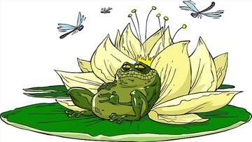 卡通蛤蟆矢量插畫