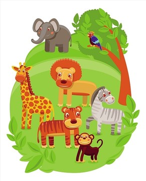 卡通動物插畫