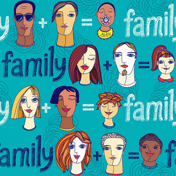 家庭人物矢量图