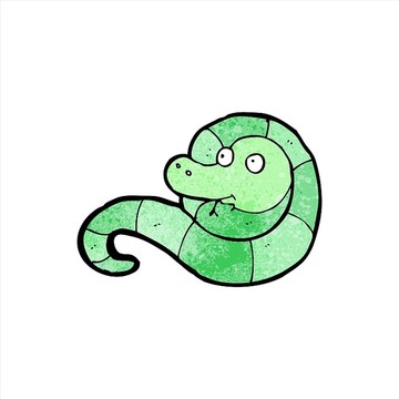 卡通蛇矢量圖