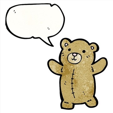泰迪熊动物卡通矢量图