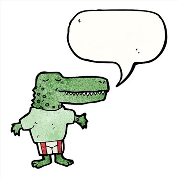 卡通鳄鱼矢量图