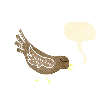 卡通鳥矢量圖