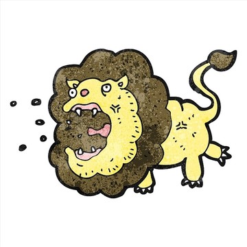 獅子卡通矢量圖