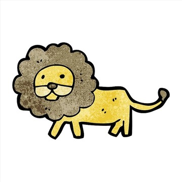 卡通獅子矢量圖