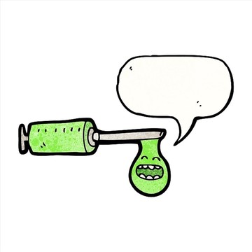 卡通注射器矢量圖