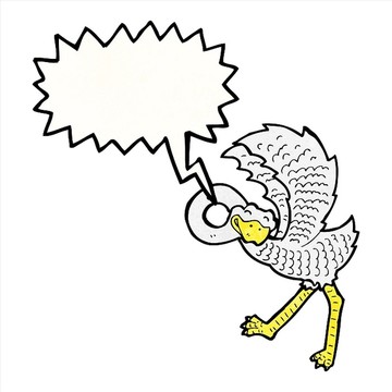卡通鴕鳥(niǎo)矢量圖