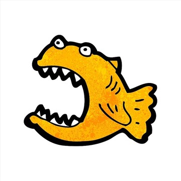 卡通魚矢量圖