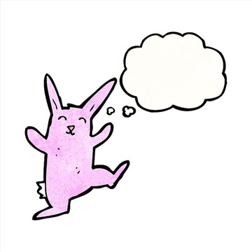 卡通兔子矢量圖