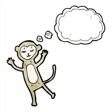 卡通猴子矢量圖