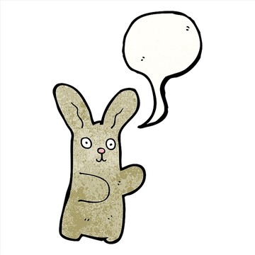 卡通兔子矢量图