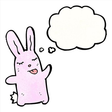 小兔子动物卡通矢量图