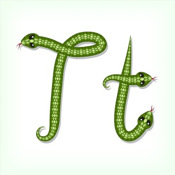 蛇體字母設(shè)計圖