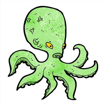 卡通动物章鱼插画