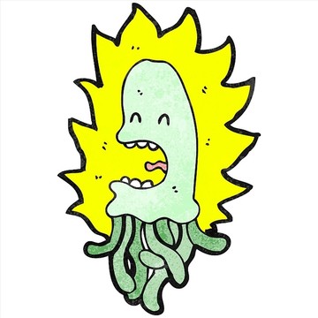 卡通水母插畫