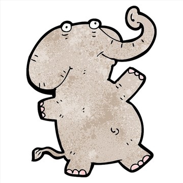 卡通大象插畫