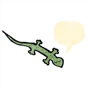 卡通蜥蜴插畫