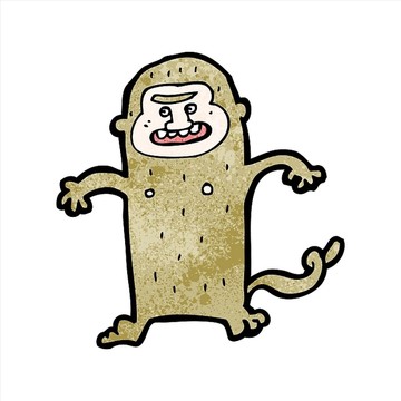 卡通動物猴子插畫