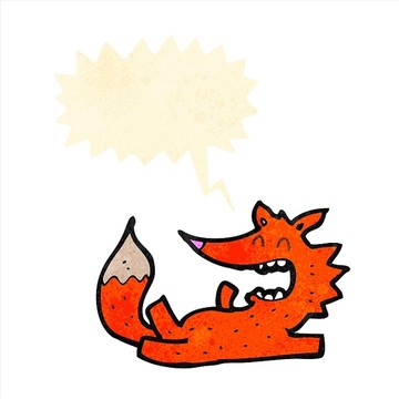 卡通動(dòng)物狐貍插畫(huà)