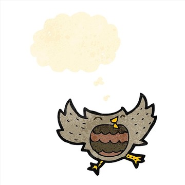 卡通貓頭鷹插畫