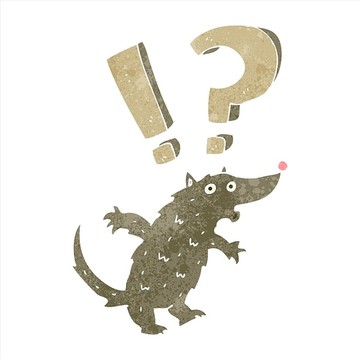 卡通動(dòng)物狼插畫(huà)