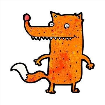 卡通動物狐貍插畫