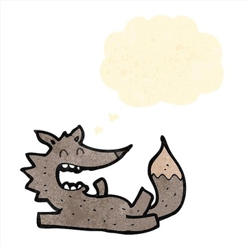 卡通狼插畫