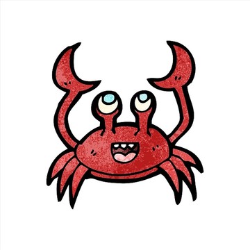卡通動物螃蟹插畫
