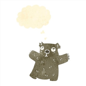 卡通动物袋熊插画